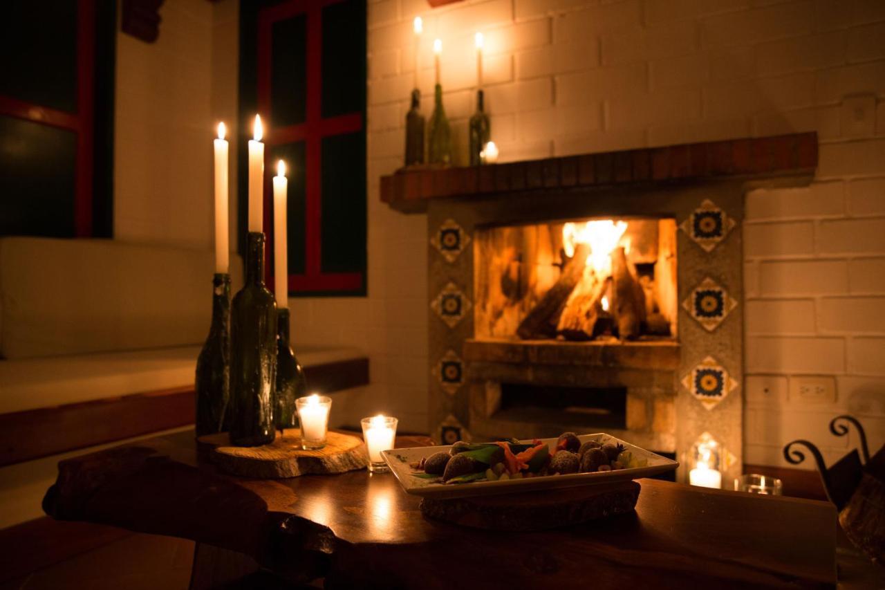 Termales El Otono Hotel La Enea Kültér fotó The fireplace at the restaurant